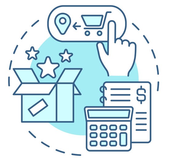 Asking for total price concept icon